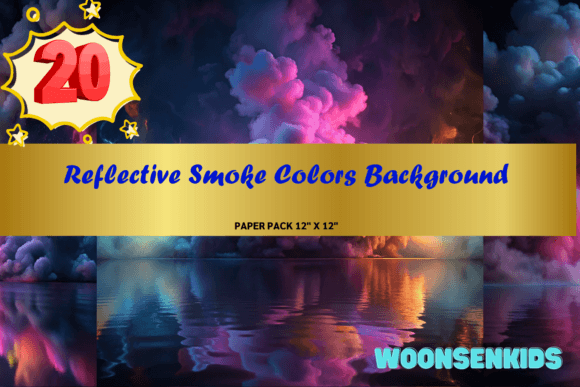 Beautiful Reflective Smoke Colors Background