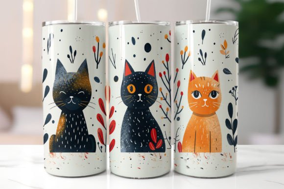 Cat Pattern Tumbler Wraps for Everyday Style
