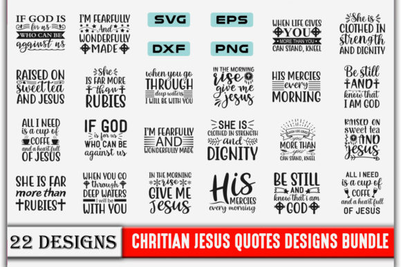 Christian Jesus Quotes Designs Bundle: A Creative Resource for Inspiration and Expression
