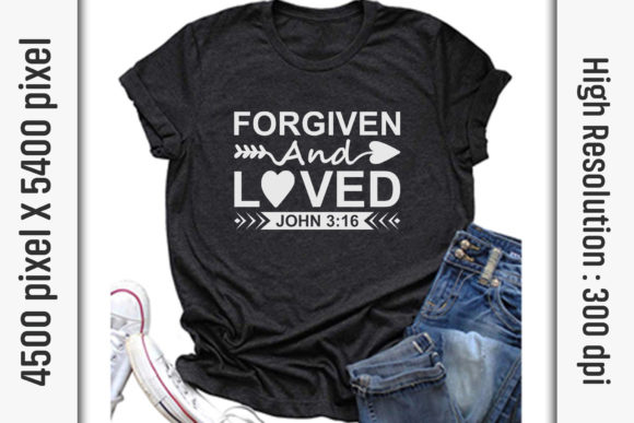 Christian Quotes Svg Cut Files, Forgiven and Loved