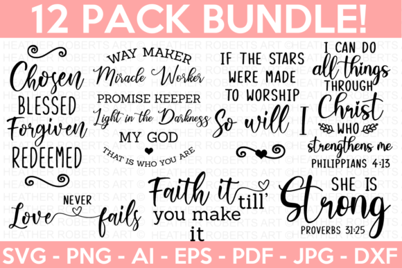 Christian SVG Bundle 1: A Strategic Resource for Creative and Professional Use