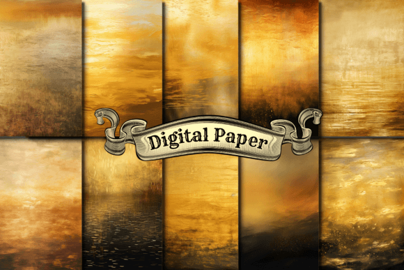 Designing with Rustic Gold Digital Papers