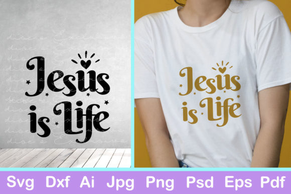 Jesus is Life - Christian Cutting File for Creative Projects