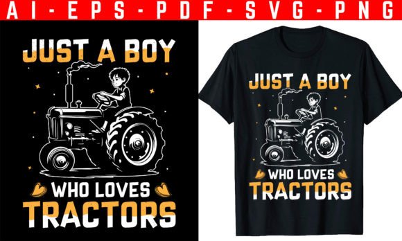 Just a Boy Who Loves Tractors T-shirt