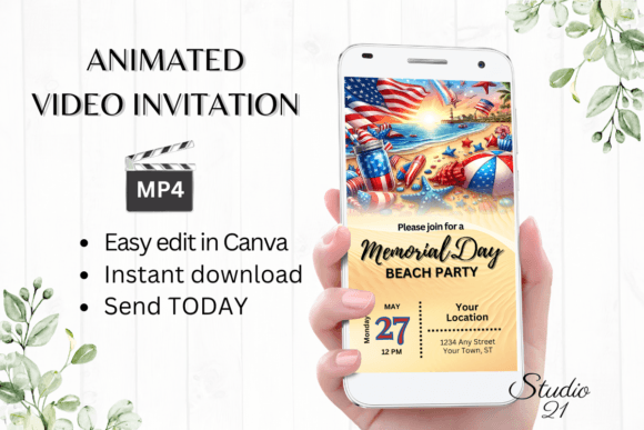 Memorial Day Beach Party Invitation Ideas