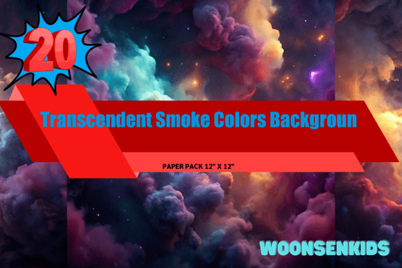 New Transcendent Smoke Colors Background Watercolor Png Kdp Digital Paper: A Creative Tool for Modern Designers