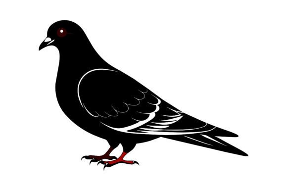 Pigeon Silhouette Vector Design: A Versatile Asset