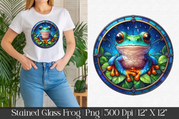 Stained Glass Frog Wind Spinner
