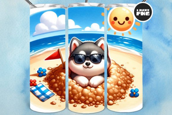 Summer Husky Sublimation Tumbler PNG: A New Canvas for Creative Entrepreneurs
