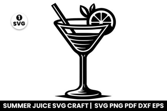 Summer Juice Glass Sublimation SVG