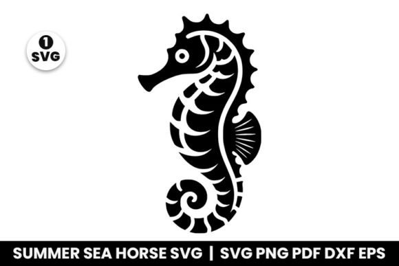 Summer Sea Horse Sublimation SVG Element for Creative and Practical Use