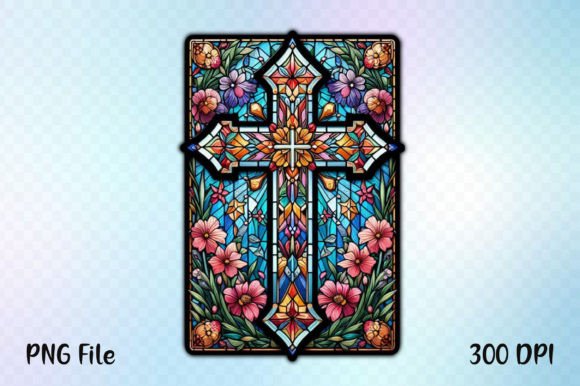 The Art and Meaning Behind Stained Glass Cross Tarot Card PNG Imagery