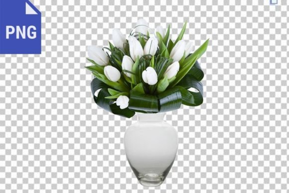 Vase of Flowers Isolated Image: A Versatile Visual Tool for Creatives and Businesses