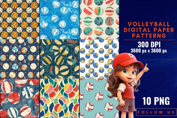 Volleyball Digital Paper Patterns: Your Guide to Crafting Cohesive Sport-Themed Projects
